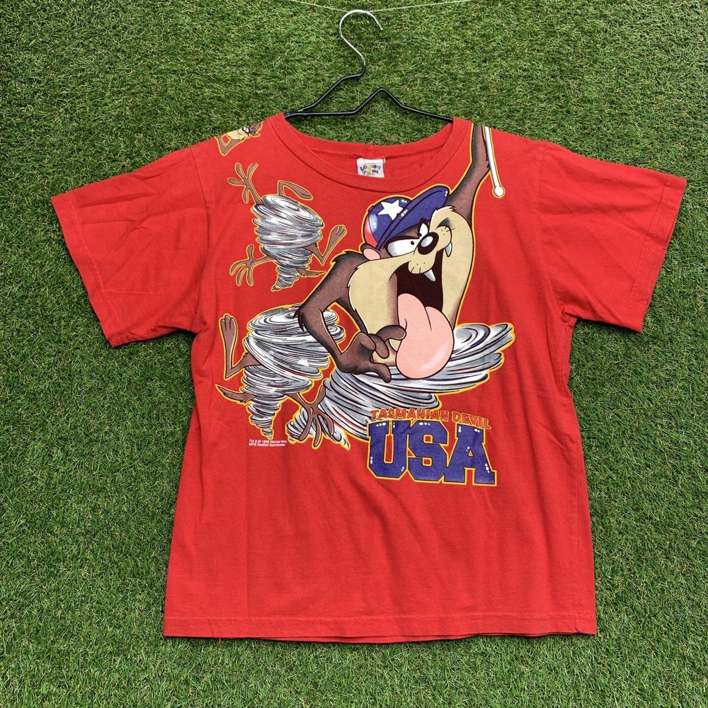 Vintage Tasmanian Devil Shirt Mens XL Looney Tunes Cartoon Graphic 90s Tee USA